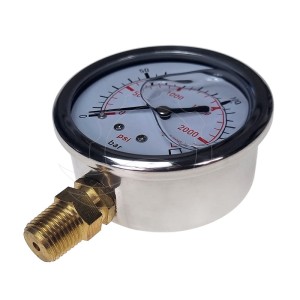 Glycerínový manometer 0-160bar 63 mm (spodné pripojenie)