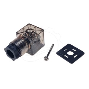 24V zástrčka solenoidového ventilu typu A, osvetlená